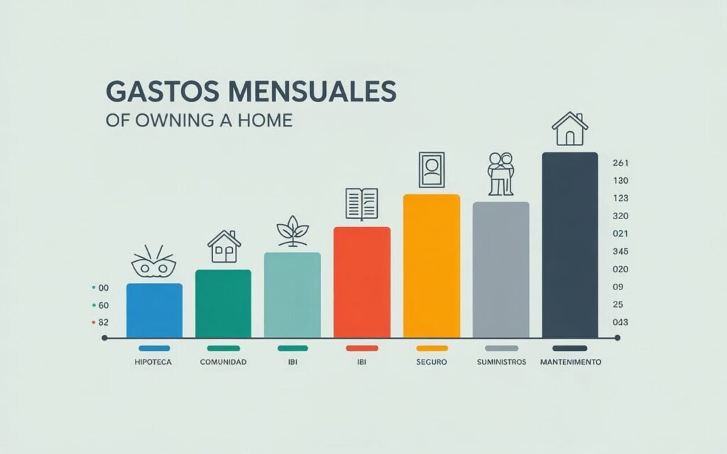 Componente 3: Gastos Mensuales posteriores a la compra de vivienda. Gráfico de barras.